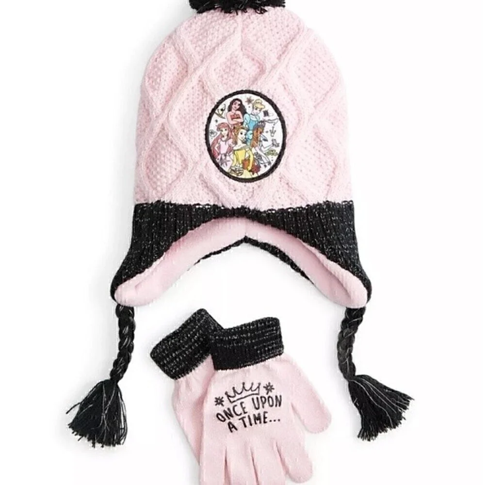 New Set of 2 Berkshire BERKSHIRE Little Girls Princess Hat & Gloves Set